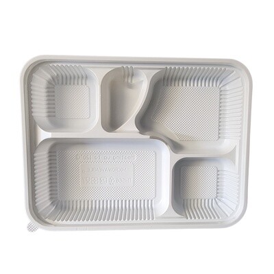 Bento Box White 5 Compartment (200pcs)