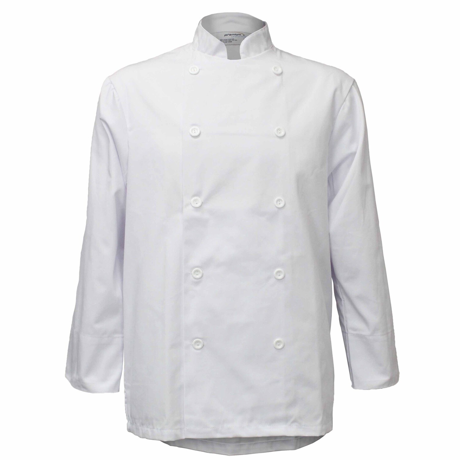 Chef&#39;s Coat Long Sleeves (White), Sizes: Small