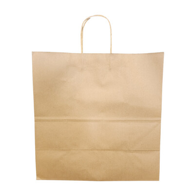 YMM-RS 35.5x17.8x35.5cm (14&quot;x7&quot;x14&quot;) Kraft Paper Bag w/ Handle (200pcs)