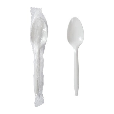 Hy Stix Wrapped White Teaspoon 1000pcs (per case)