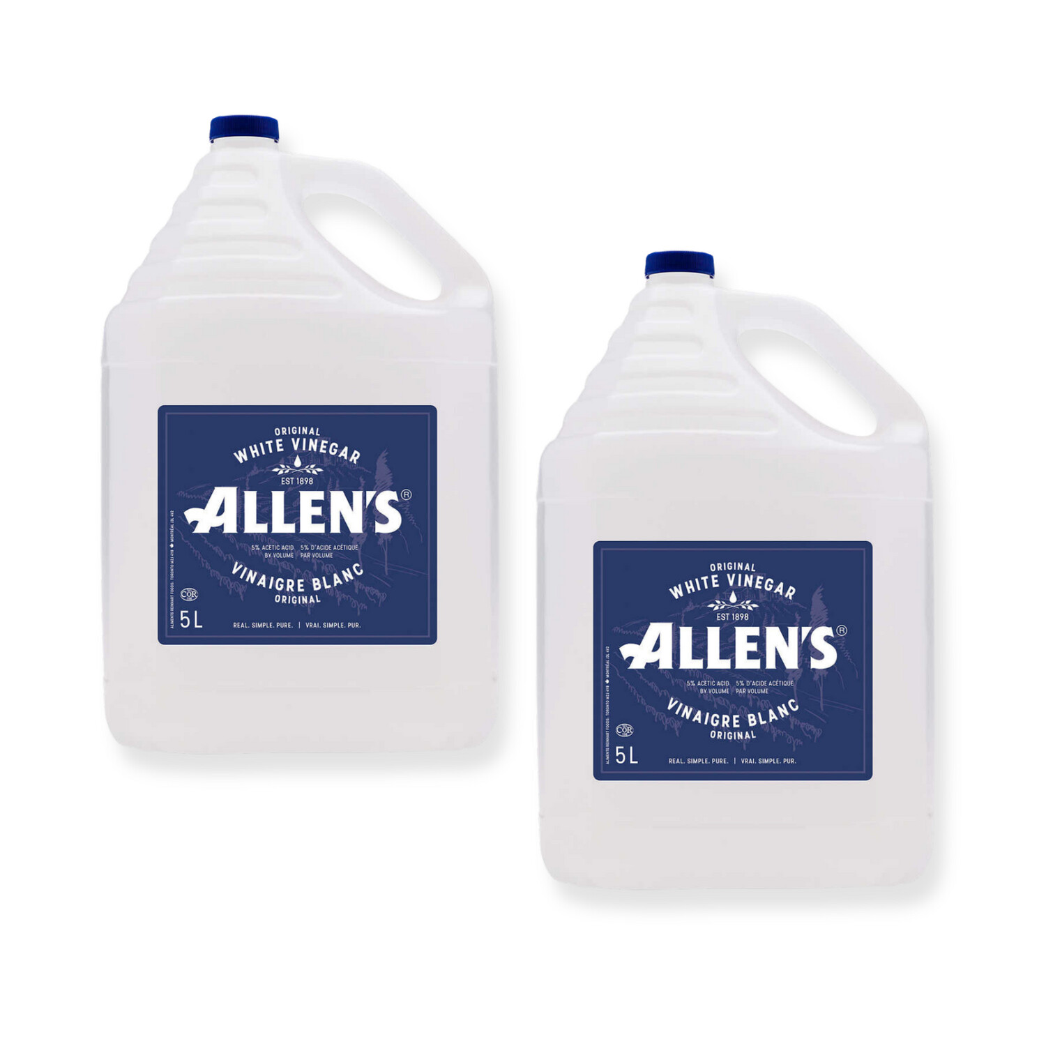 Allen&#39;s White Vinegar 5L x 2 (per case)