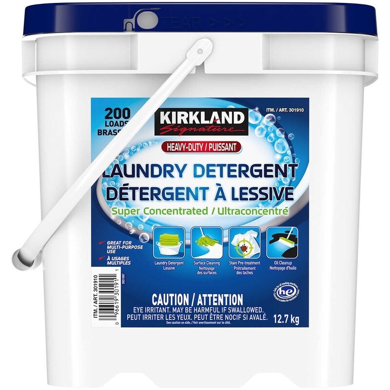 Kirkland Signature Laundry Detergent, 200 Loads, 12.7kg (28 lb)