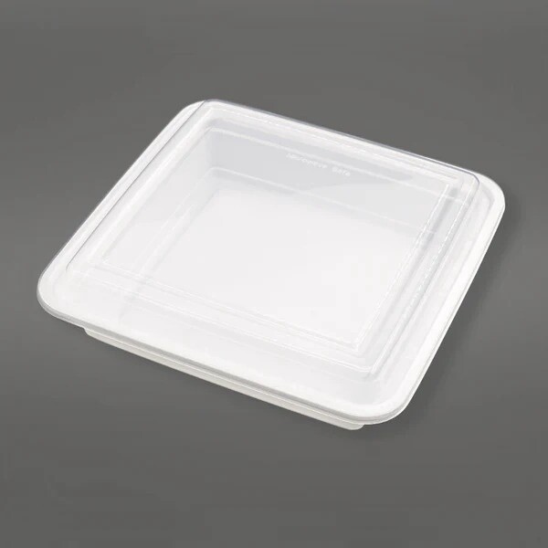 48oz White Square Take-Out Microwavable Combo Container White (150pcs)