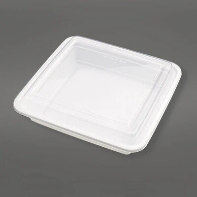 48oz White Square Container w/ Lid (150set)