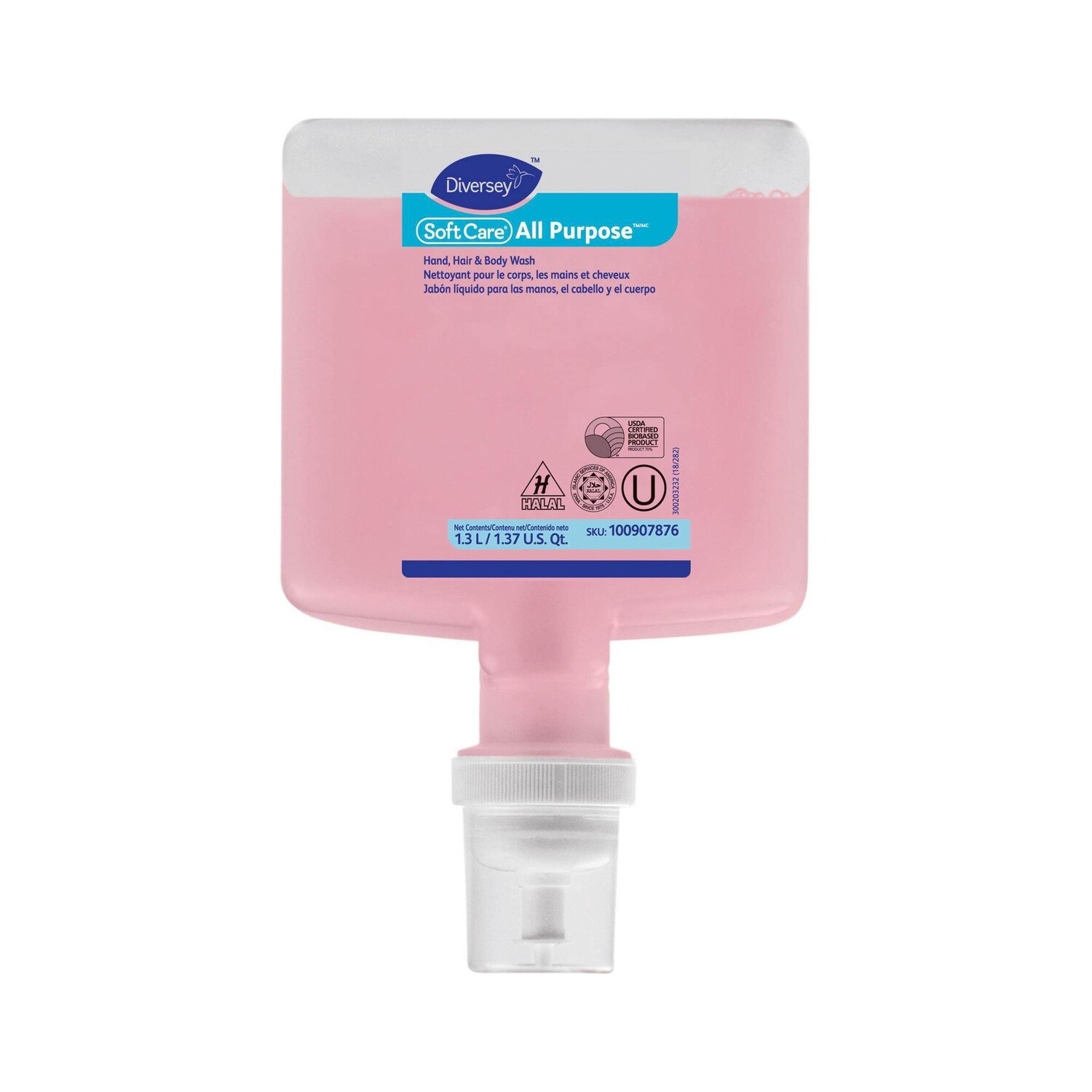 Diversey All Purpose Hand, Hair &amp; Body Wash Soap 1.3L, Sizes: Per Jug
