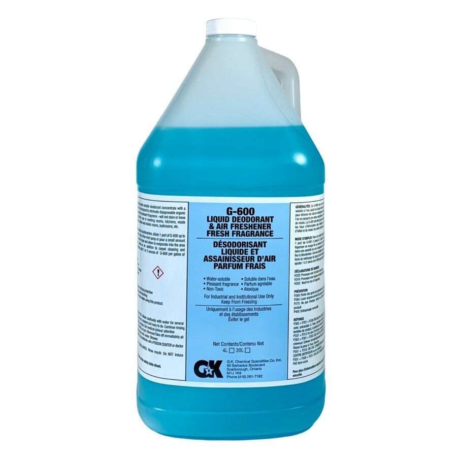 G-600 Liquid Deodorant and Air Freshener  4L Fresh Scent, Sizes: Per Jug