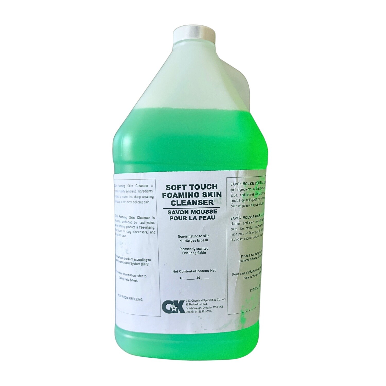 Soft Touch Foaming Skin Cleanser 4L, Sizes: Per Jug