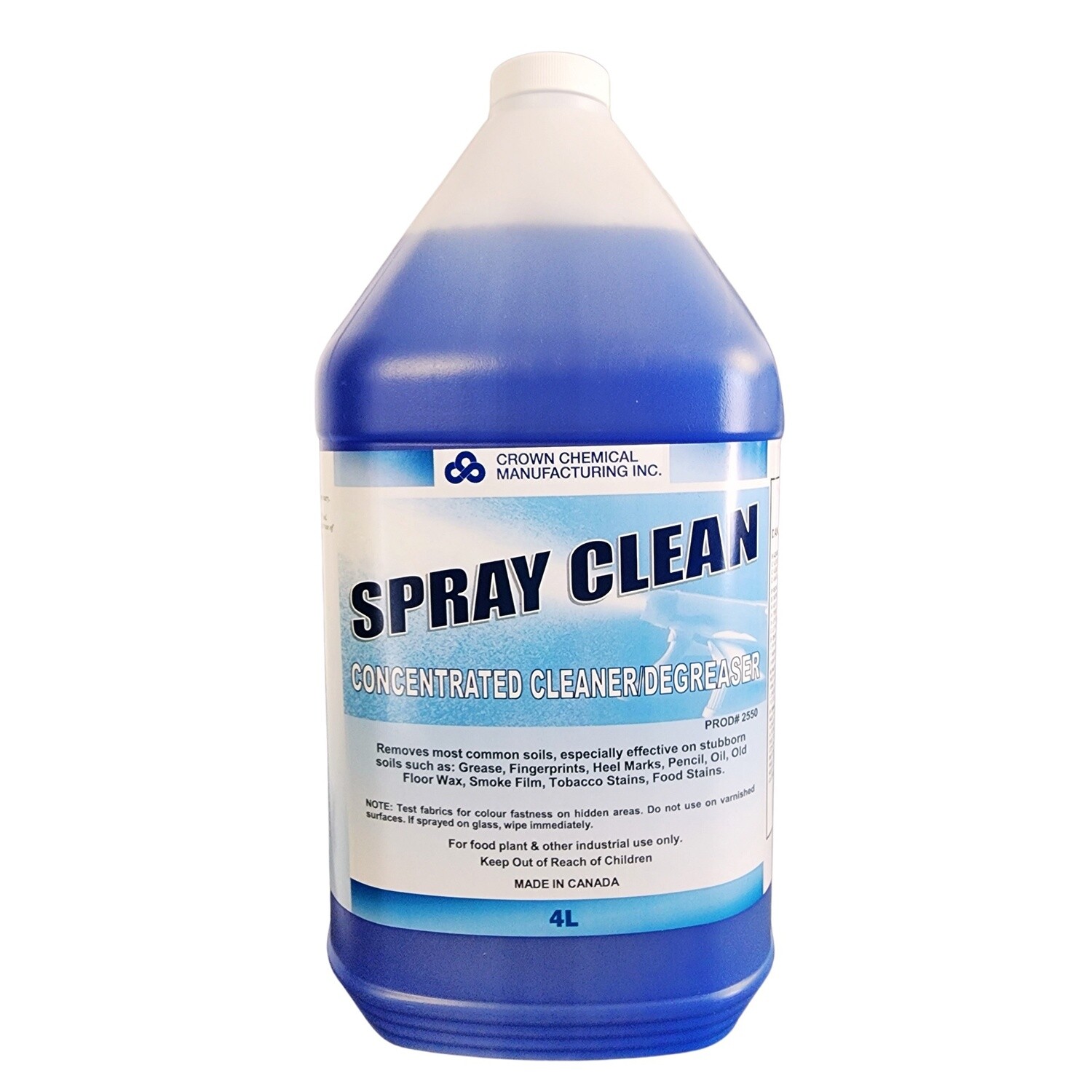 Spray Clean 4L, Sizes: Per Jug