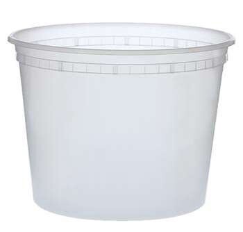 16oz  Combo Clear Round Container with Lids 240sets/case