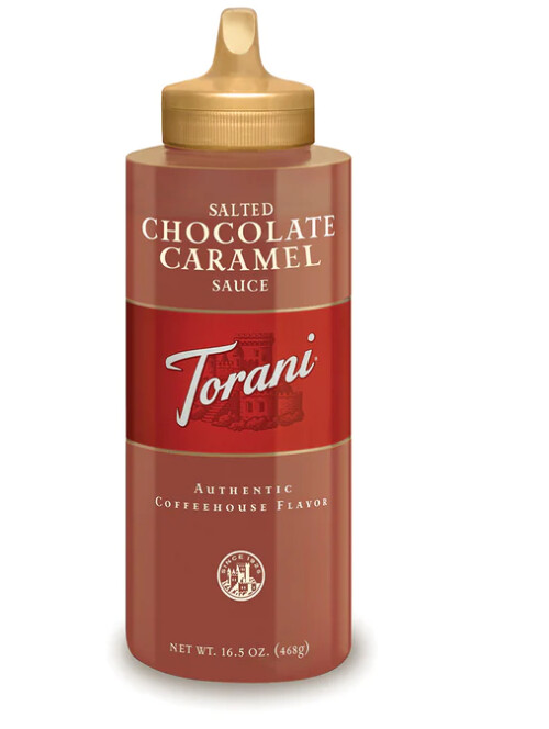 Torani Puremade Salted Chocolate Caramel Sauce, 16.5oz.