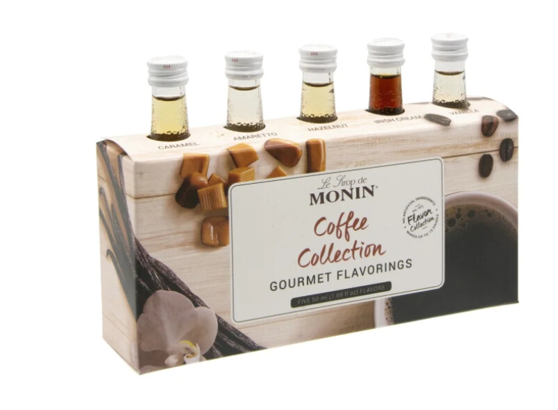 Monin Coffee Flavour Collection, 5 Pack