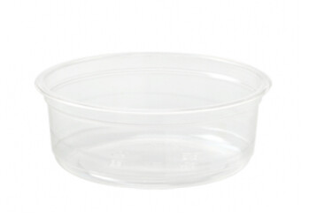 8oz Semi Clear Plastic Container with lids COMBO 250 sets/case