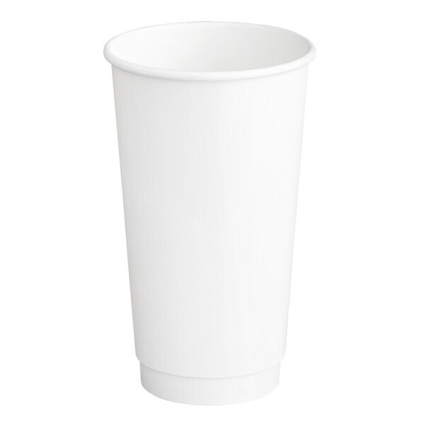 22oz Double Wall White Coffee Cups 500/cs
