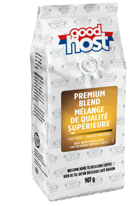 GOODHOST Premium Blend - Light Roast Whole Bean Coffee, 2LB Bag (907g), Sizes: Per Pice