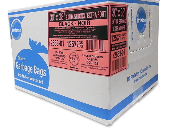 VALUE PLUS 30X38 XTRA STONG BLACK (125PCS)