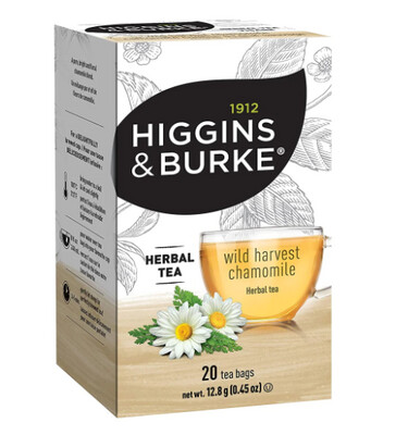 Higgins &amp; Burke Wild Harvest Chamomile Filterbag Tea 6x20 count(120/case)