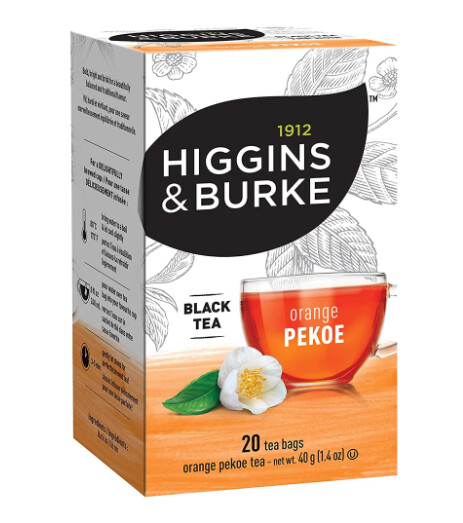 Higgins &amp; Burke Orange Pekoe Filterbag Tea 6x20 count (120/case)