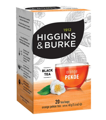 Higgins &amp; Burke Orange Pekoe Filterbag Tea 6x20 count (120/case)
