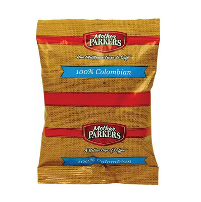 Mother Parkers 100% Colombian Coffee, (1.75 oz) 64 Packets