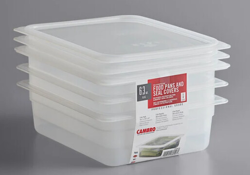 Cambro 6.3QT (5.9L) Food Pans &amp; Seal Cover Containers 3pcs/pack
