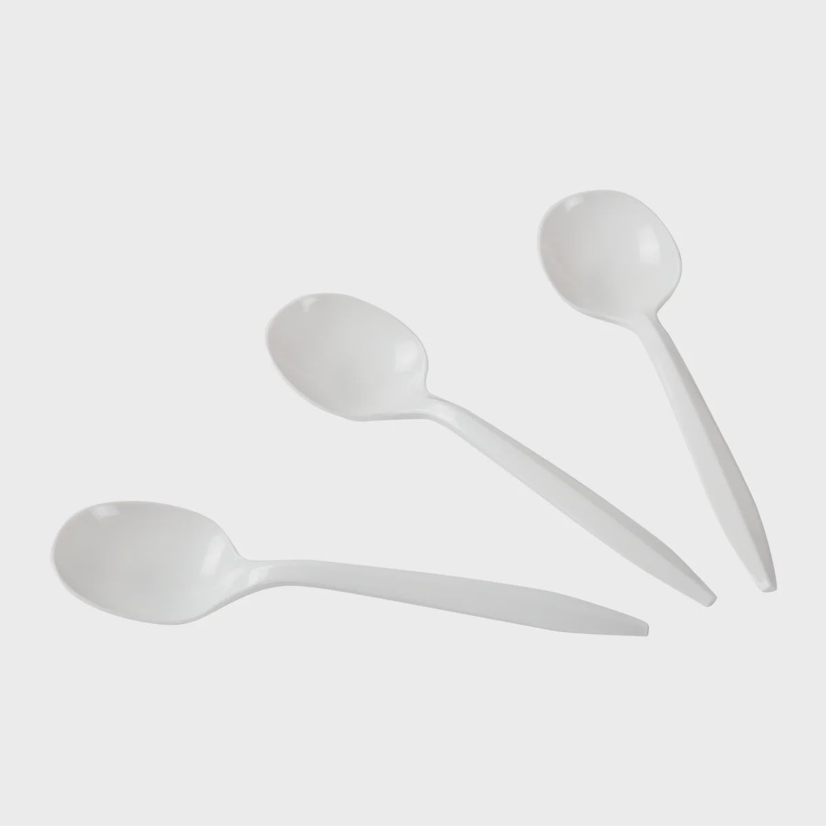 Hy Stix Soup Spoon Polypropylene White,  (1000/CS) Unwrapped ND