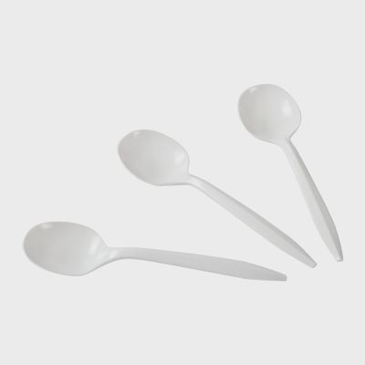 Hy Stix Soup Spoon Polypropylene White,  (1000/CS) Unwrapped ND