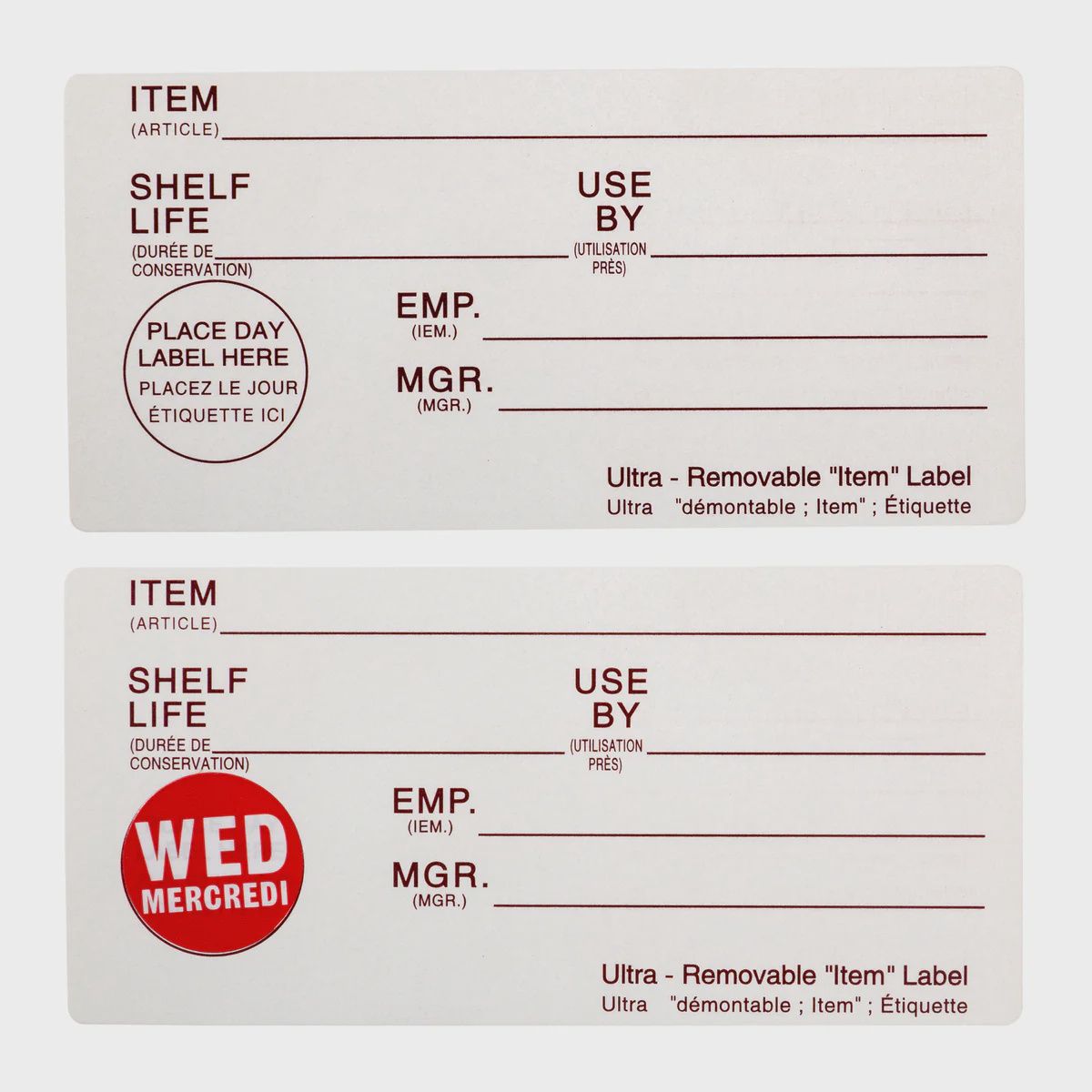 Hy Pax Day Spot Food Rotation Label Write On (500), Sizes: PER PLASTIC