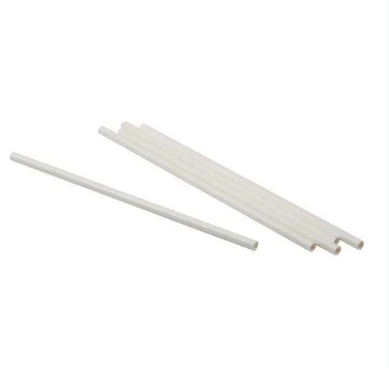 Bubble Tea Paper Straw White 12x230mm (2000/case)