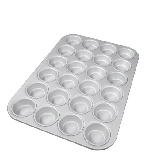 Muffin and Cupcake Pan, Mini 24 Cup, Anodized Aluminum