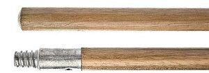 WOOD BROOM  HANDLE WITH METAL (1PC)