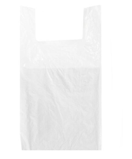 T- Shirt bag White - 15 x 9 x 28&quot;