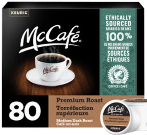 McCafe Premium Roast Medium Coffee K-Cup Pods Pack of 80 ND