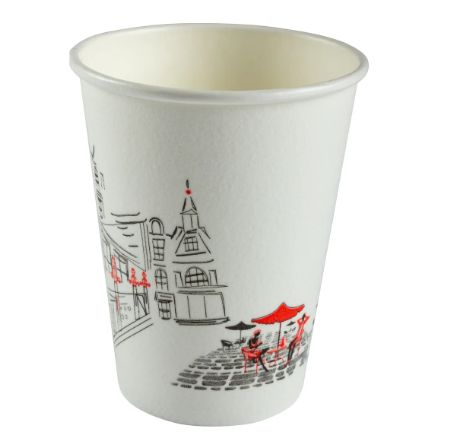 HyPax 12oz Hot paper cups  double wall w/ design (1000/CS)