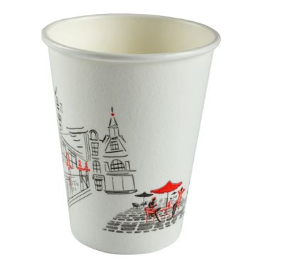 HyPax 12oz Hot paper cups  double wall w/ design (1000/CS)