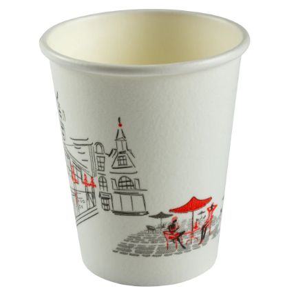 HyPax 8oz Hot paper cups  double wall w/ design (1000/CS)