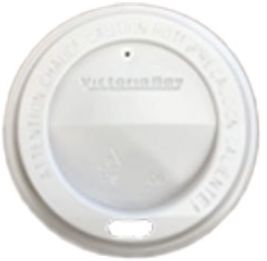 VICBAY  DOME LID FOR 12-24OZ COFFEE CUPS WHITE(1000/CS)