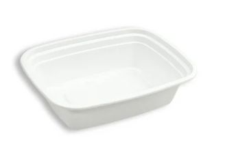 TD 12oz White Rectangular Container (Base Only) - 300 Pcs