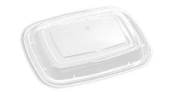 Clear Lid rectangular Fit 12oz container (Lid Only) - 300 Pcs