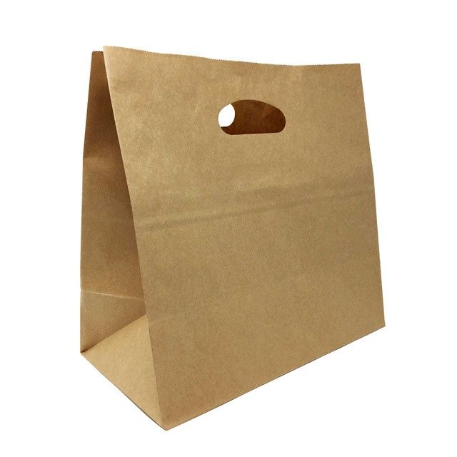 Kraft Paper Bags with Die Cut Handles (500/cs)