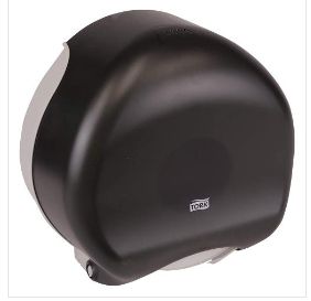 Tork 9&quot; Single Jumbo Bath Tissue Roll Dispenser, Plastic, Smoke