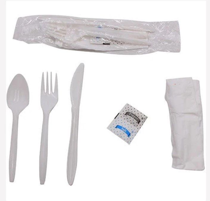 RiteWare - 6 PC Medium Weight White Cutlery Kit, 250/cs