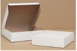 9x9x2.5 WHITE CAKE BOX WITH DOUBLE LOCK (200/BDL)