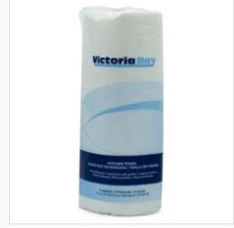 VICBAY WHITE KITCHEN TOWEL 2PLY, 80SH/30ROLL