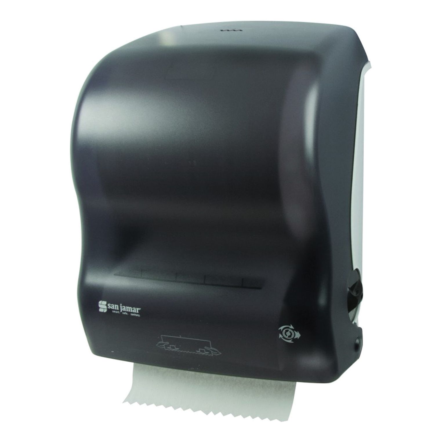 San Jamar Mechanical Hands-Free Towel Dispenser (black). ND