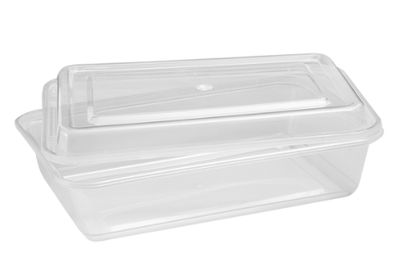 Café Express 34-oz Rectangular Containers with Lids Pack of 50 ND