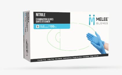 MELEE GLOVES Powder-Free Nitrile Exam Gloves Large(100x10), Sizes: Per Case
