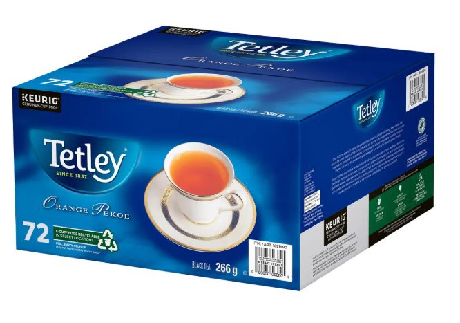 Tetley Orange Pekoe Tea K-Cup Pods 72 - count