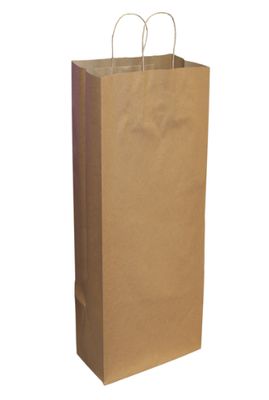 Viro Wine Paper Bag with Twisted Handle (5.25&quot; x 3.25&quot; x 13&quot;) 250/CS