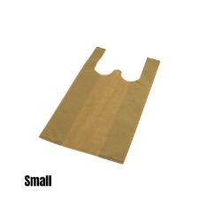 Reusable Non-Woven Tshirt Bag Brown SMALL (500pcs)