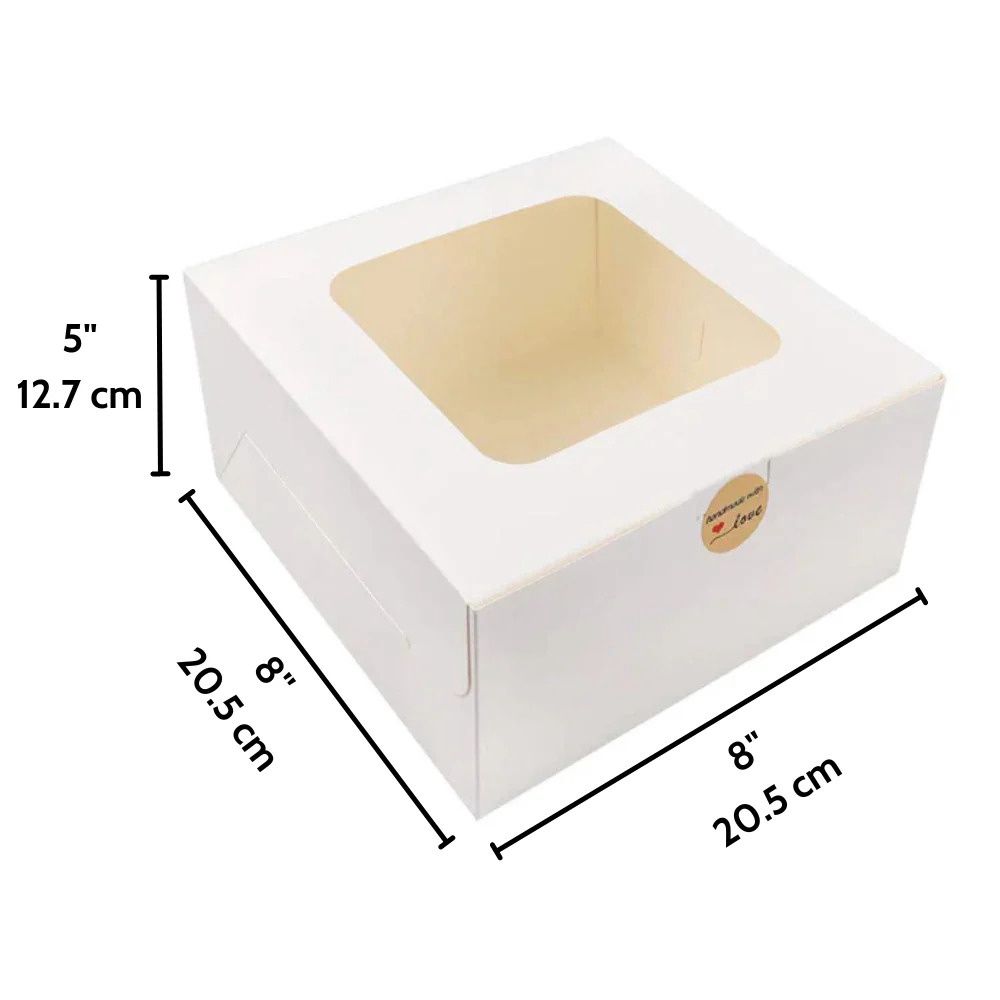 Cake Box 8x8x5 w/ Window (100pcs)